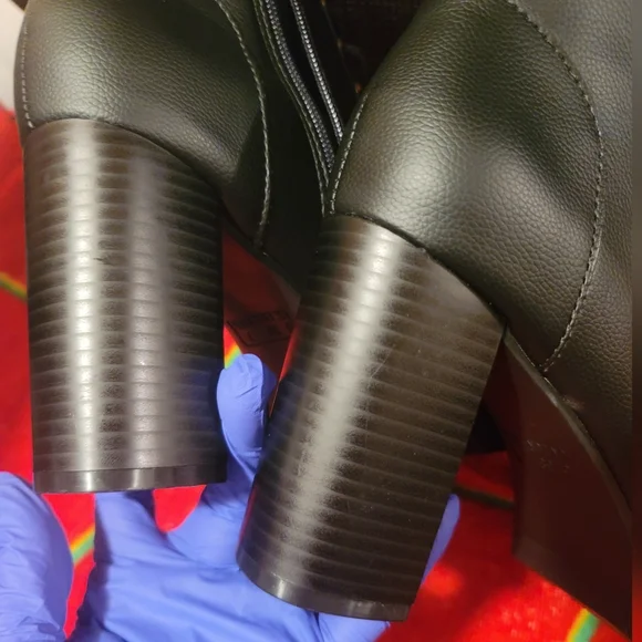 Primark Women's Black Leather Boots  Size 7 - Picture 6 of 12